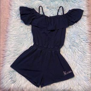 NWOT Girls Guess Denim Romper